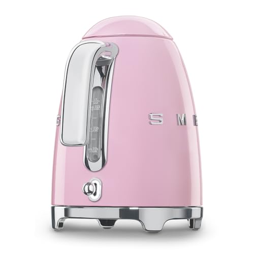 SMEG 50's Retro Style Electric Water Kettle with Automatic Shutoff, Removable Base, and Water Indicator, KLF03PBUS, Pastel Blue