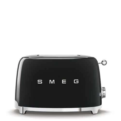 SMEG 2 Slice Toaster with 6 Presets and Defrost Function and Removable Crumb Tray (Cream)