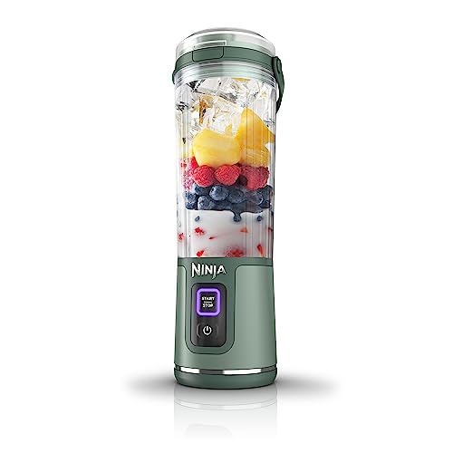 Ninja Blast Portable Blender, Cordless, 18oz. Vessel, Personal Blender For-Shakes and Smoothies, BPA Free, Leakproof-Lid and Sip Spout, USB-C Rechargeable, Dishwasher Safe Parts, Denim Blue, BC151ND