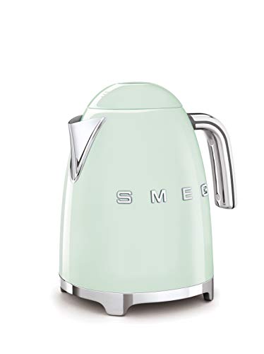 SMEG 50's Retro Style Electric Water Kettle with Automatic Shutoff, Removable Base, and Water Indicator, KLF03PBUS, Pastel Blue