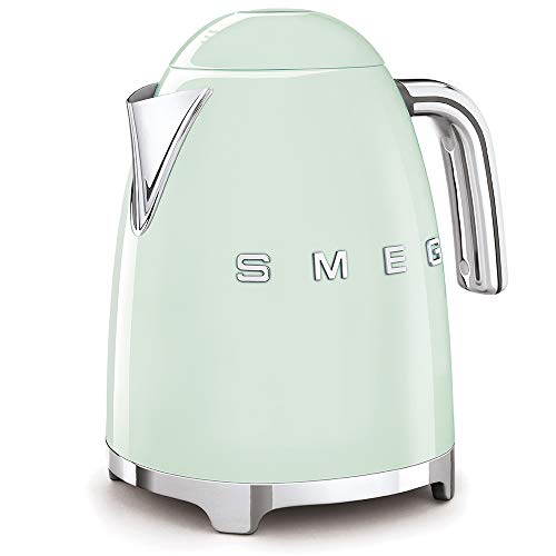 SMEG 50's Retro Style Electric Water Kettle with Automatic Shutoff, Removable Base, and Water Indicator, KLF03PBUS, Pastel Blue