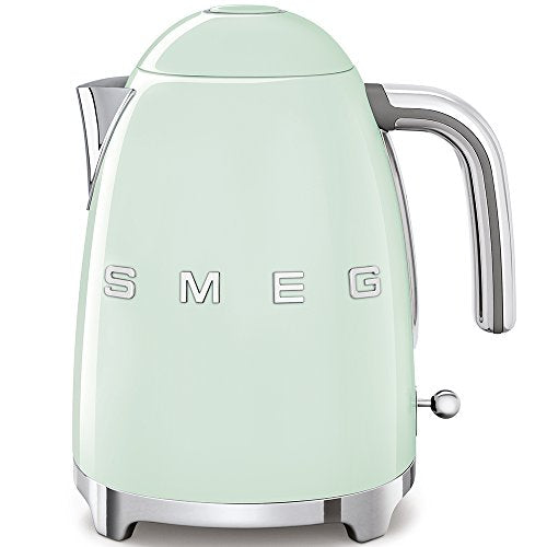 SMEG 50's Retro Style Electric Water Kettle with Automatic Shutoff, Removable Base, and Water Indicator, KLF03PBUS, Pastel Blue