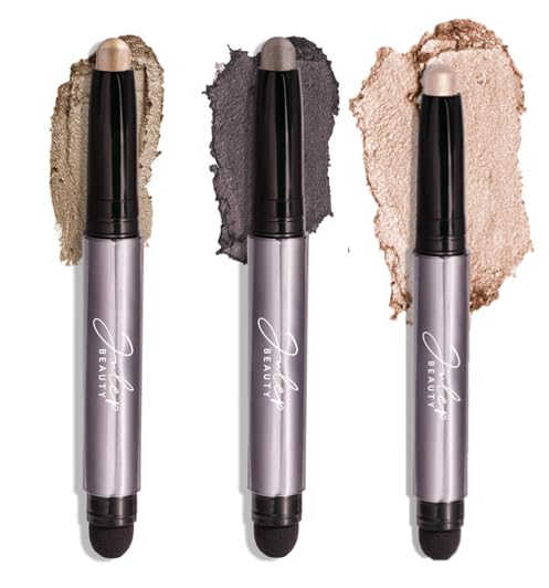 Julep Eyeshadow 101 Crème-to-Powder Waterproof Eyeshadow Stick – Sand Shimmer – Long-Lasting, Crease-Proof, Medium Golden-Beige Shimmer Eyeshadow with Built-in Smudger