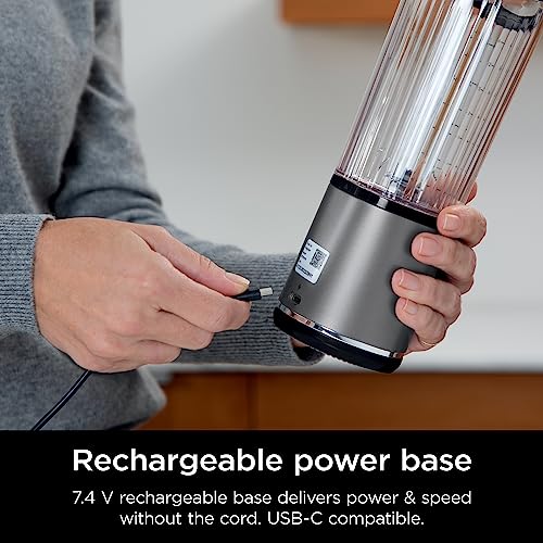 Ninja Blast Portable Blender, Cordless, 18oz. Vessel, Personal Blender For-Shakes and Smoothies, BPA Free, Leakproof-Lid and Sip Spout, USB-C Rechargeable, Dishwasher Safe Parts, Denim Blue, BC151ND