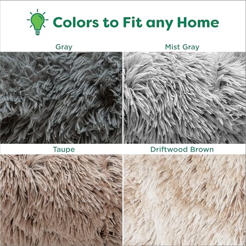 Furhaven Waterproof Throw Blanket for Dogs & Indoor Cats, Washable - Shaggy Plush Calming Long Faux Fur & Velvet Dog Blanket - Mist Gray, Extra Large/XL