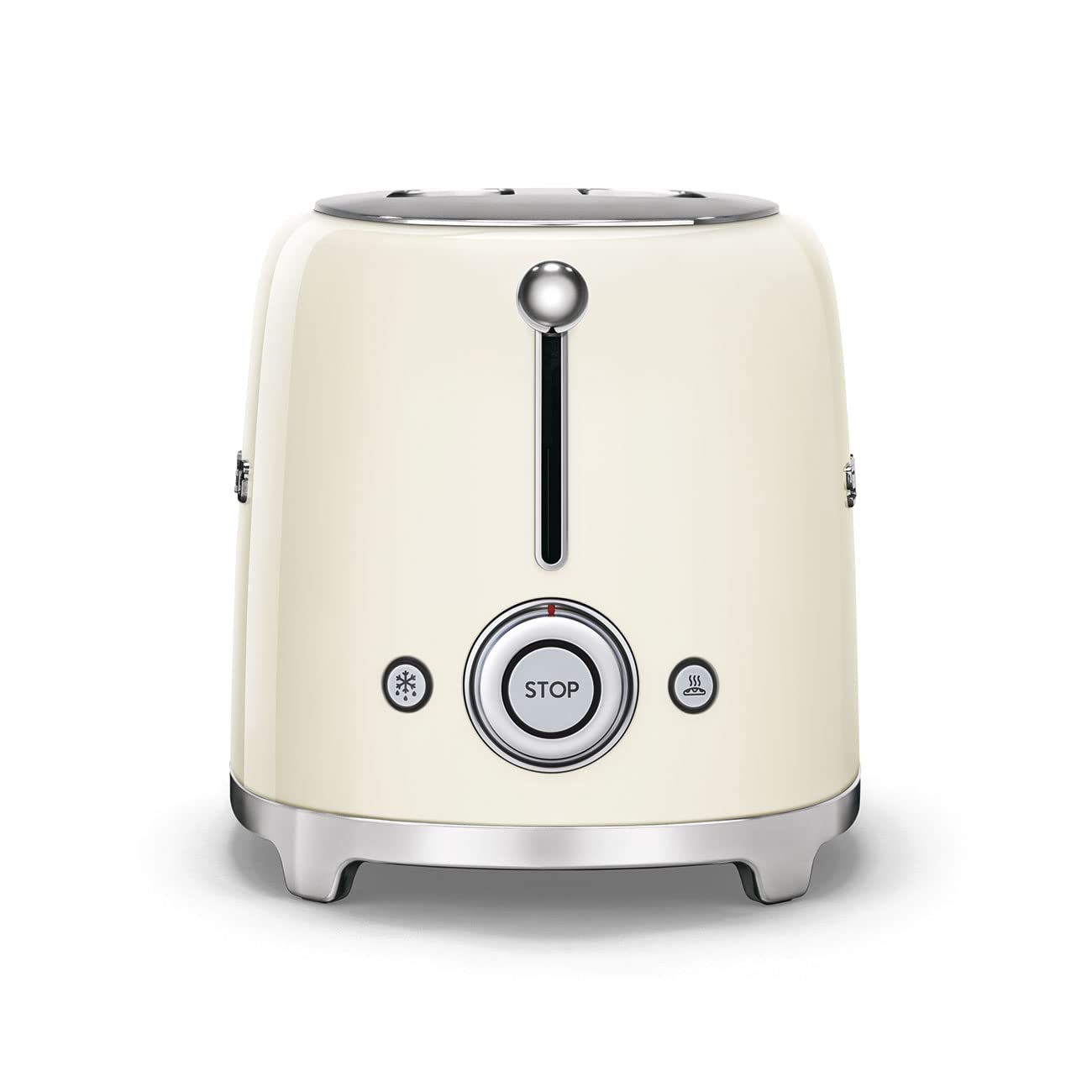 SMEG 2 Slice Toaster with 6 Presets and Defrost Function and Removable Crumb Tray (Cream)