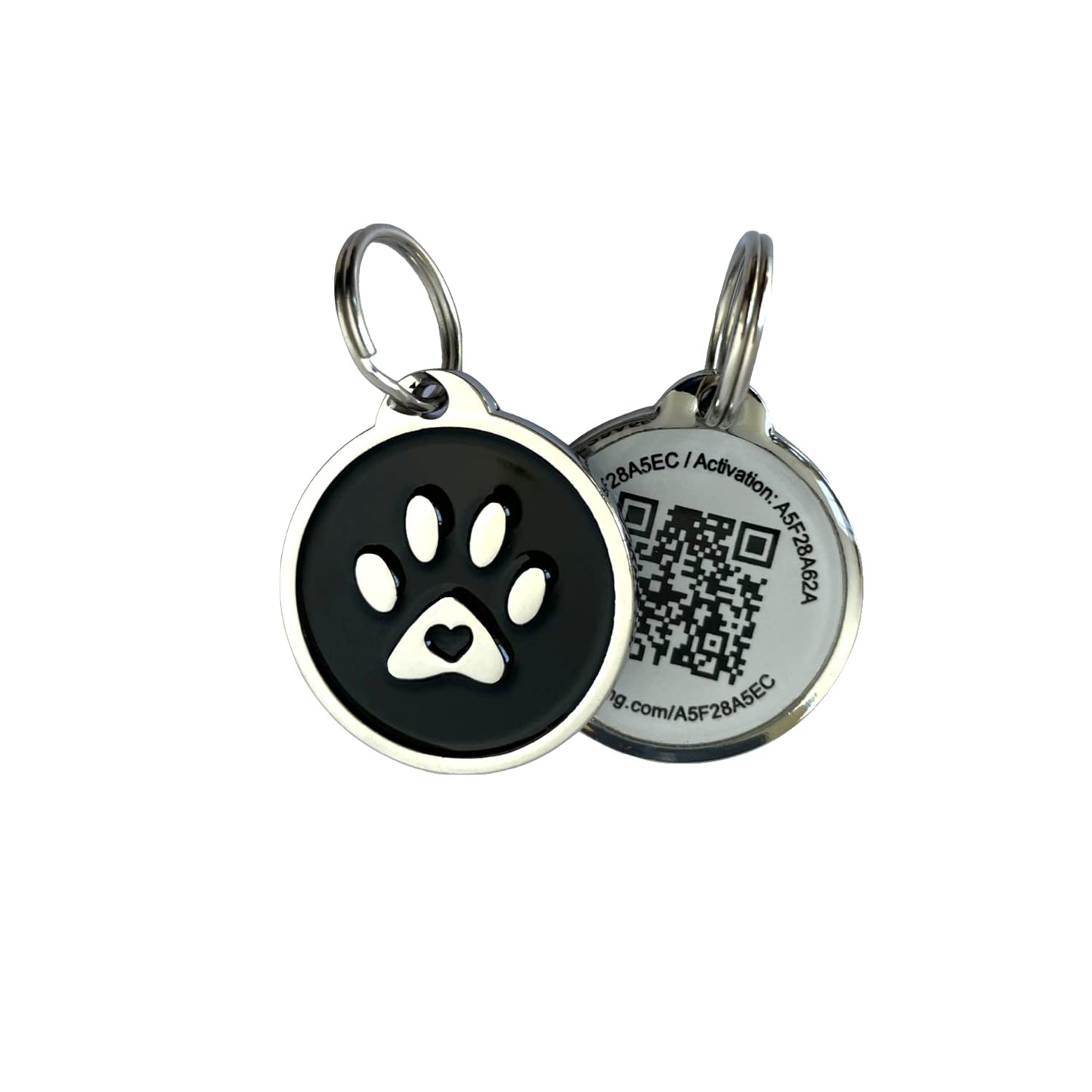 Premium Pet ID Tag for Dogs and Cats: Easy Scan QR Code, Instant Online Pet Profile Access, & Scan Location Alerts(Lux Gold Black Paw)