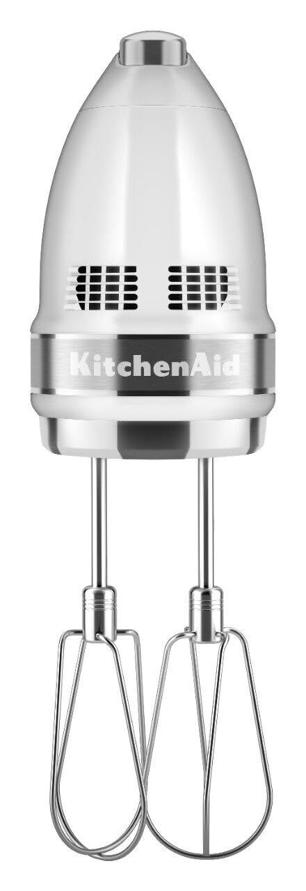 KitchenAid 9-Speed Digital Hand Mixer with Turbo Beater II Accessories and Pro Whisk - Candy Apple Red