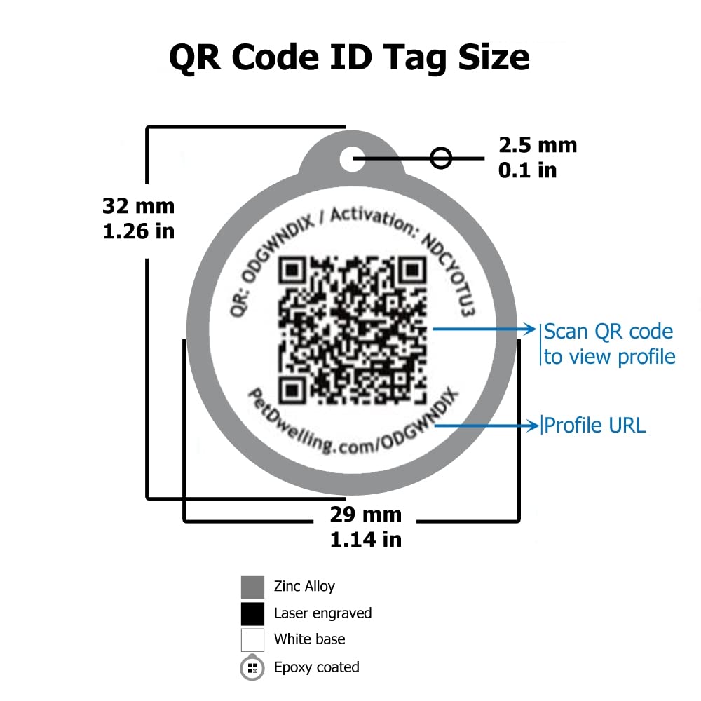 Premium Pet ID Tag for Dogs and Cats: Easy Scan QR Code, Instant Online Pet Profile Access, & Scan Location Alerts(Lux Gold Black Paw)