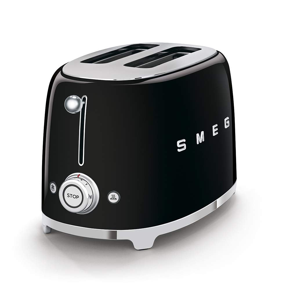 SMEG 2 Slice Toaster with 6 Presets and Defrost Function and Removable Crumb Tray (Cream)