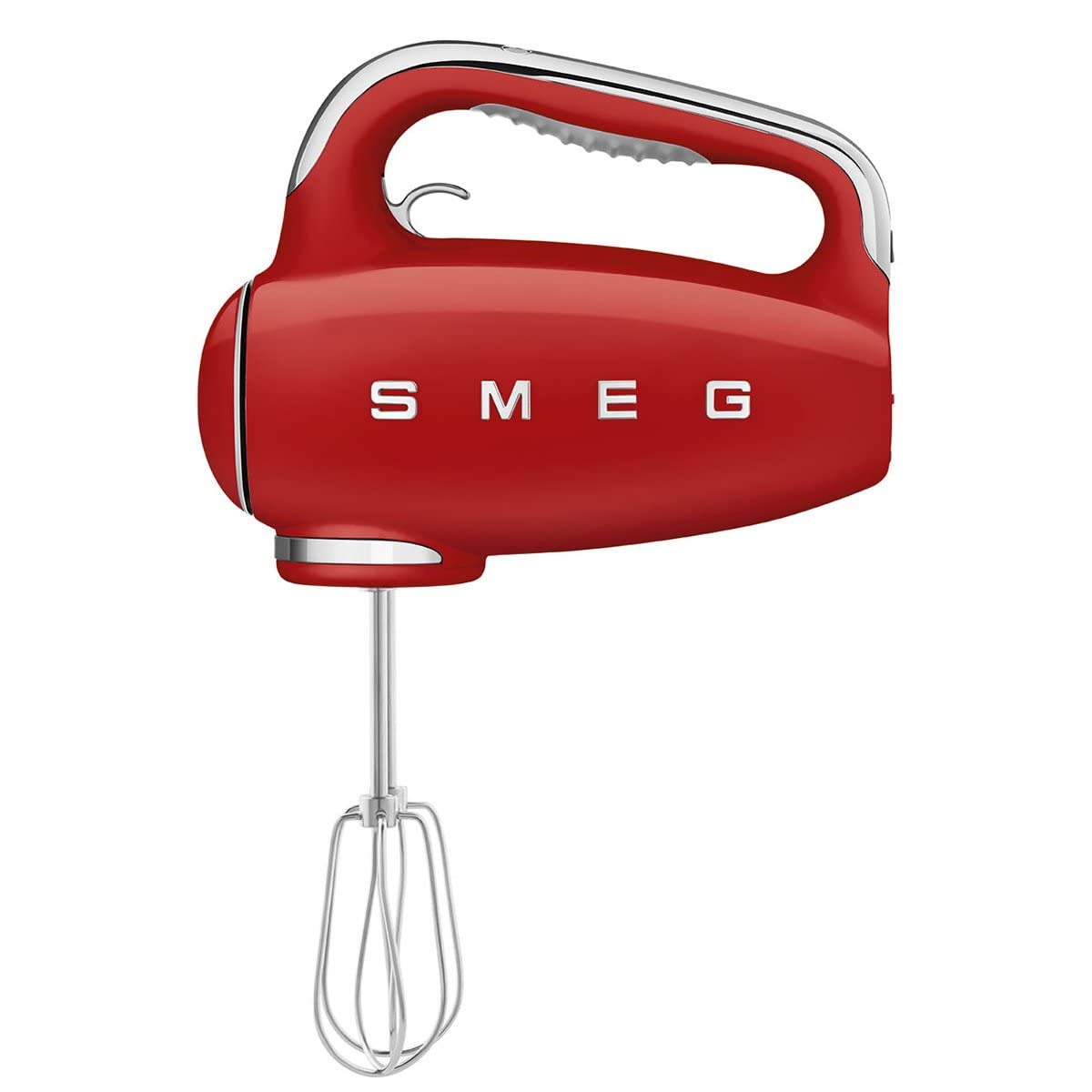 SMEG Black 50's Retro Style Electric Hand Mixer with Set of Beaters, Set of Dough Hooks and Set of Whisks