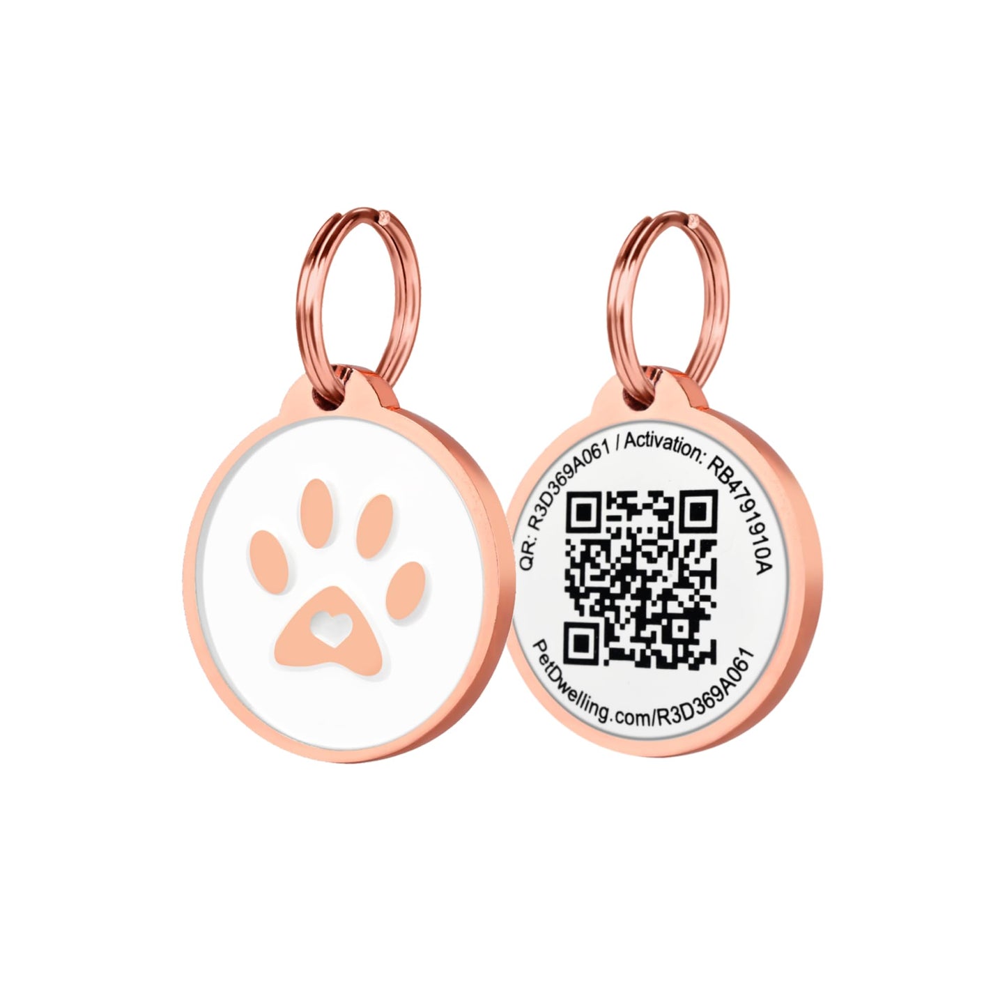 Premium Pet ID Tag for Dogs and Cats: Easy Scan QR Code, Instant Online Pet Profile Access, & Scan Location Alerts(Lux Gold Black Paw)