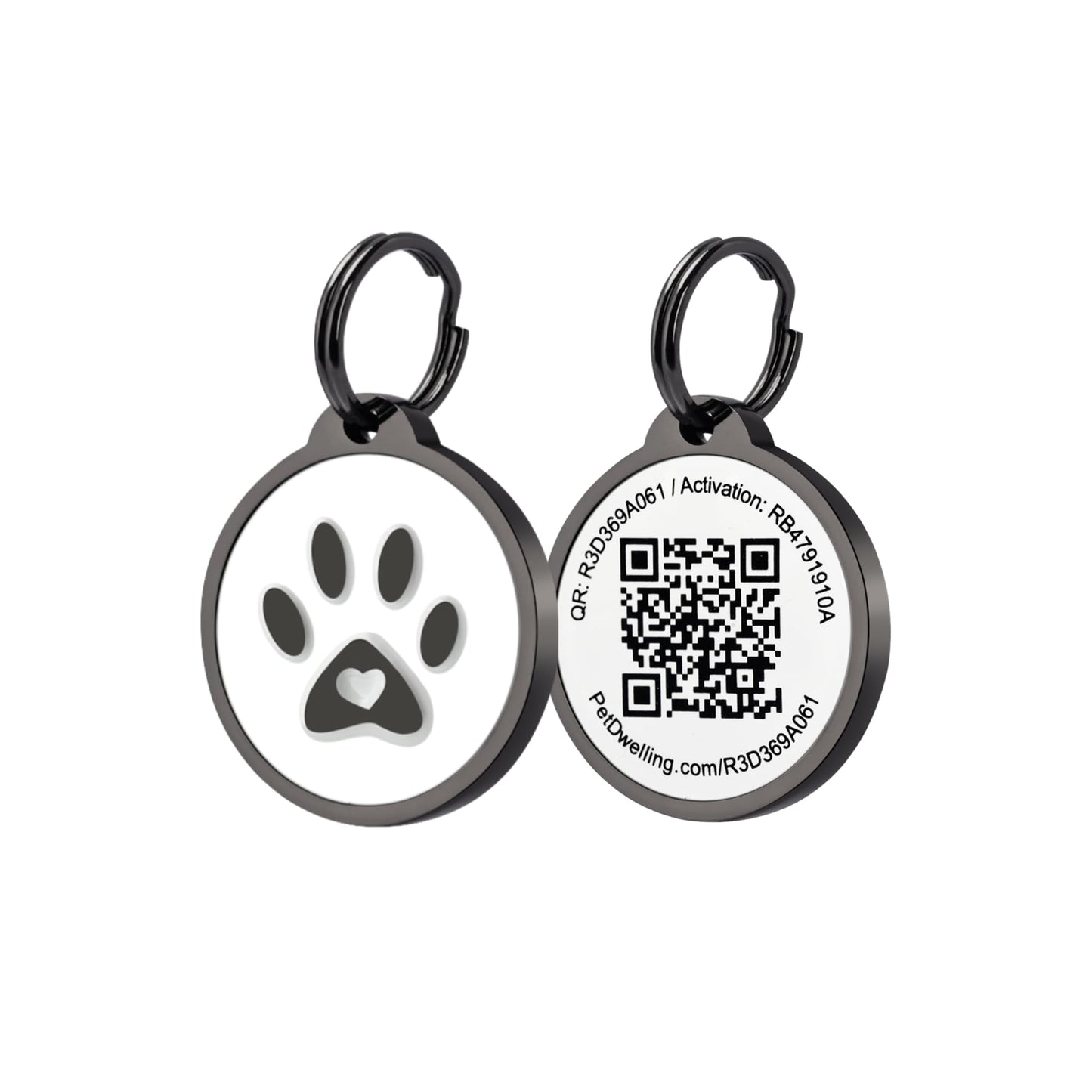 Premium Pet ID Tag for Dogs and Cats: Easy Scan QR Code, Instant Online Pet Profile Access, & Scan Location Alerts(Lux Gold Black Paw)