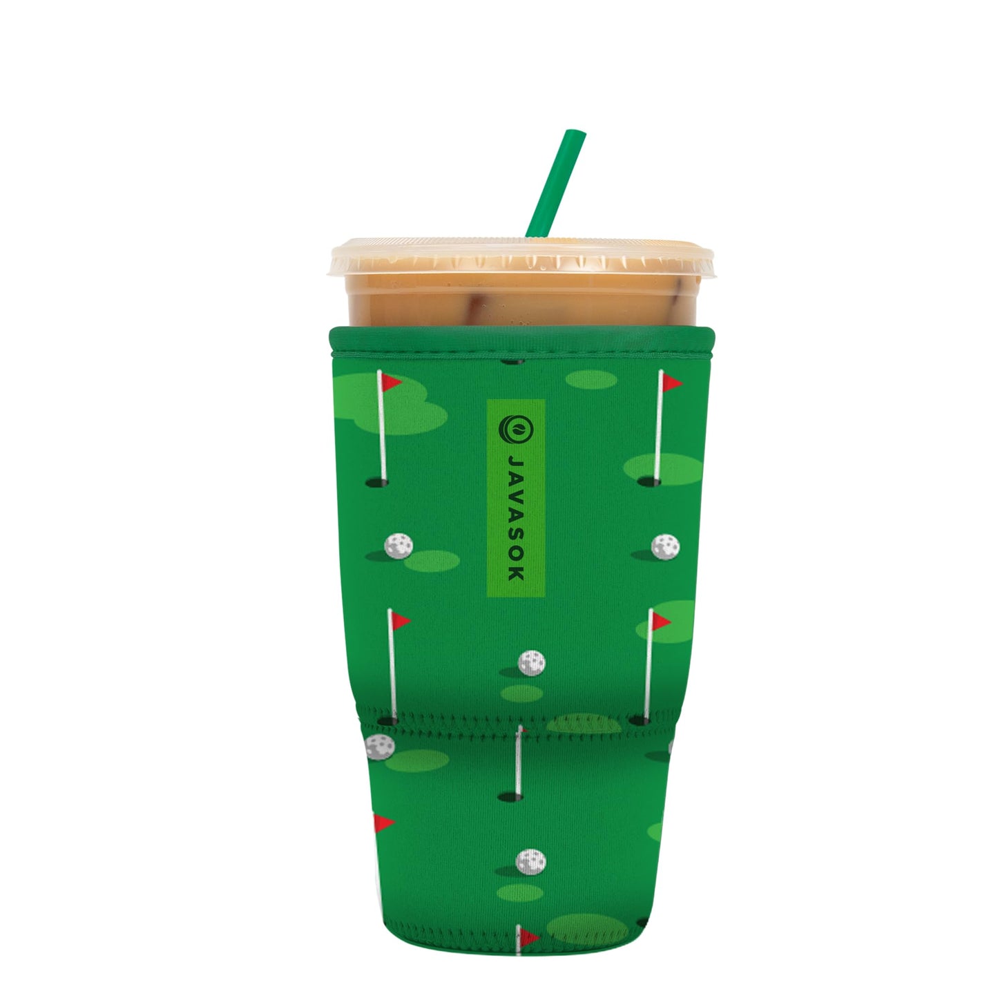 Sok It Java Sok Iced Coffee & Cold Soda Insulated Neoprene Cup Sleeve (English Garden Picnic, Medium: 22-28oz)