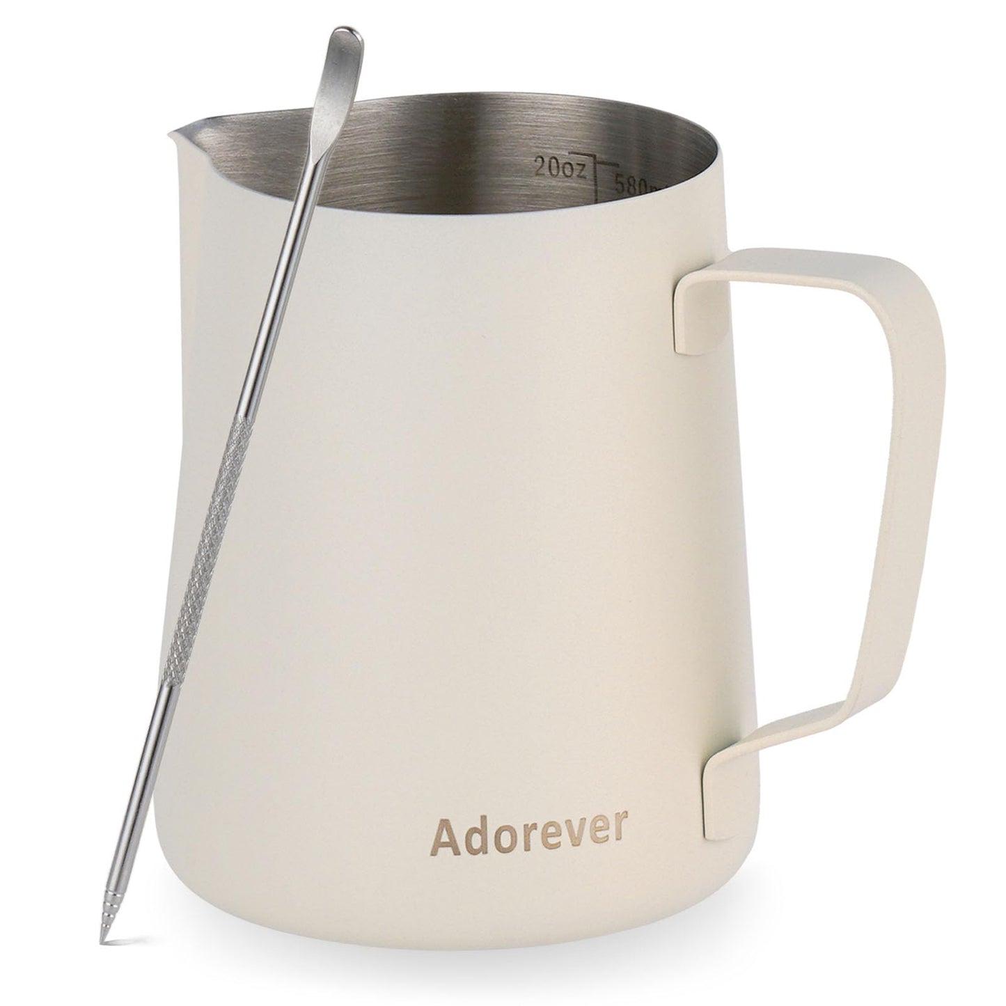 Milk Frothing Pitcher 350ml/600ml/900ml/1500ml (12oz/20oz/32oz/50oz) Steaming Pitchers Stainless Steel Milk/Coffee/Cappuccino/Latte Art Barista Steam Pitchers Milk Jug Cup with Art Pen,12oz