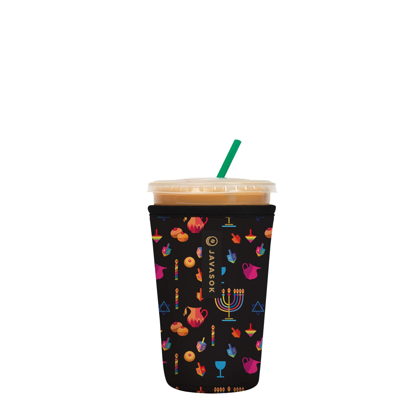 Sok It Java Sok Iced Coffee & Cold Soda Insulated Neoprene Cup Sleeve (English Garden Picnic, Medium: 22-28oz)