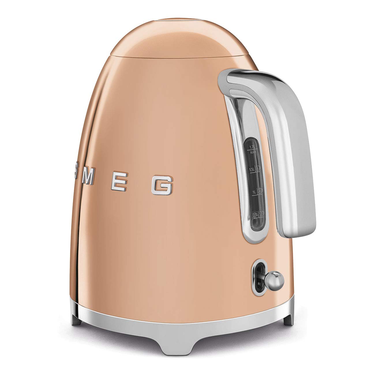 SMEG 50's Retro Style Electric Water Kettle with Automatic Shutoff, Removable Base, and Water Indicator, KLF03PBUS, Pastel Blue