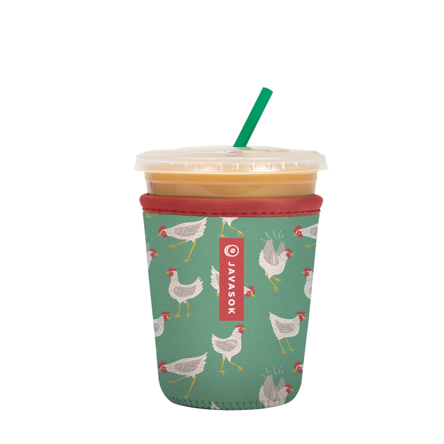 Sok It Java Sok Iced Coffee & Cold Soda Insulated Neoprene Cup Sleeve (English Garden Picnic, Medium: 22-28oz)