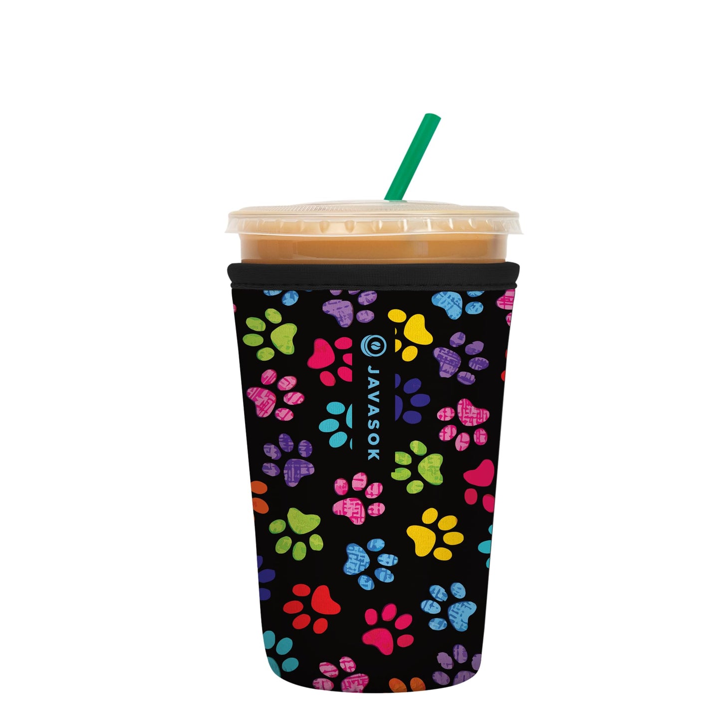 Sok It Java Sok Iced Coffee & Cold Soda Insulated Neoprene Cup Sleeve (English Garden Picnic, Medium: 22-28oz)