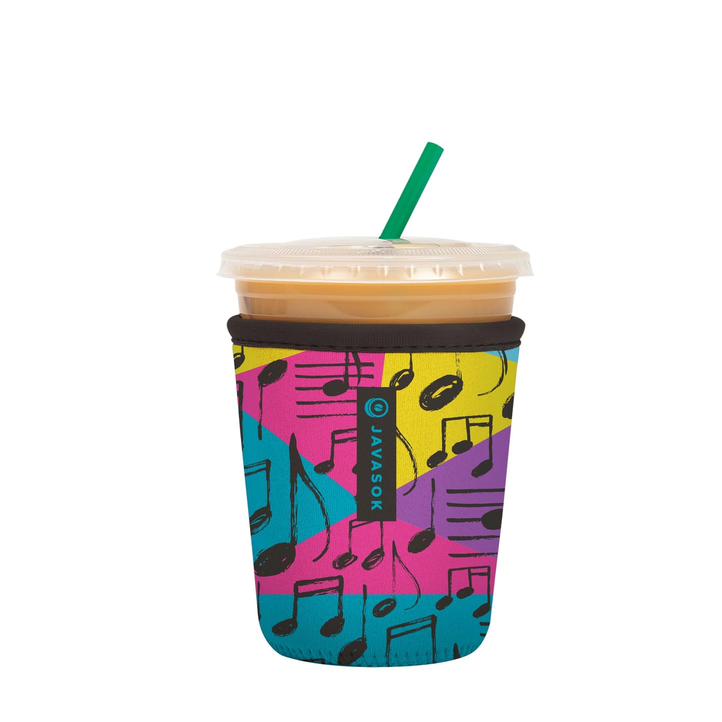 Sok It Java Sok Iced Coffee & Cold Soda Insulated Neoprene Cup Sleeve (English Garden Picnic, Medium: 22-28oz)