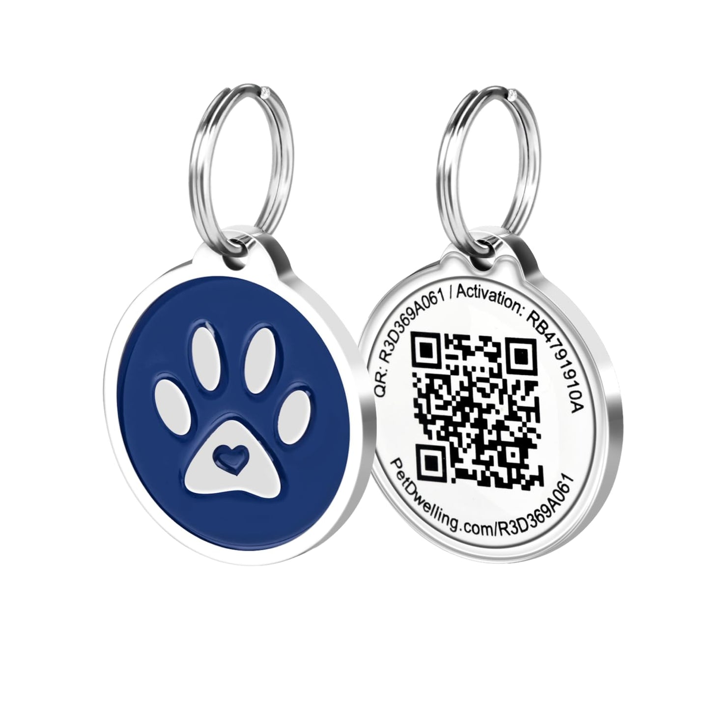 Premium Pet ID Tag for Dogs and Cats: Easy Scan QR Code, Instant Online Pet Profile Access, & Scan Location Alerts(Lux Gold Black Paw)