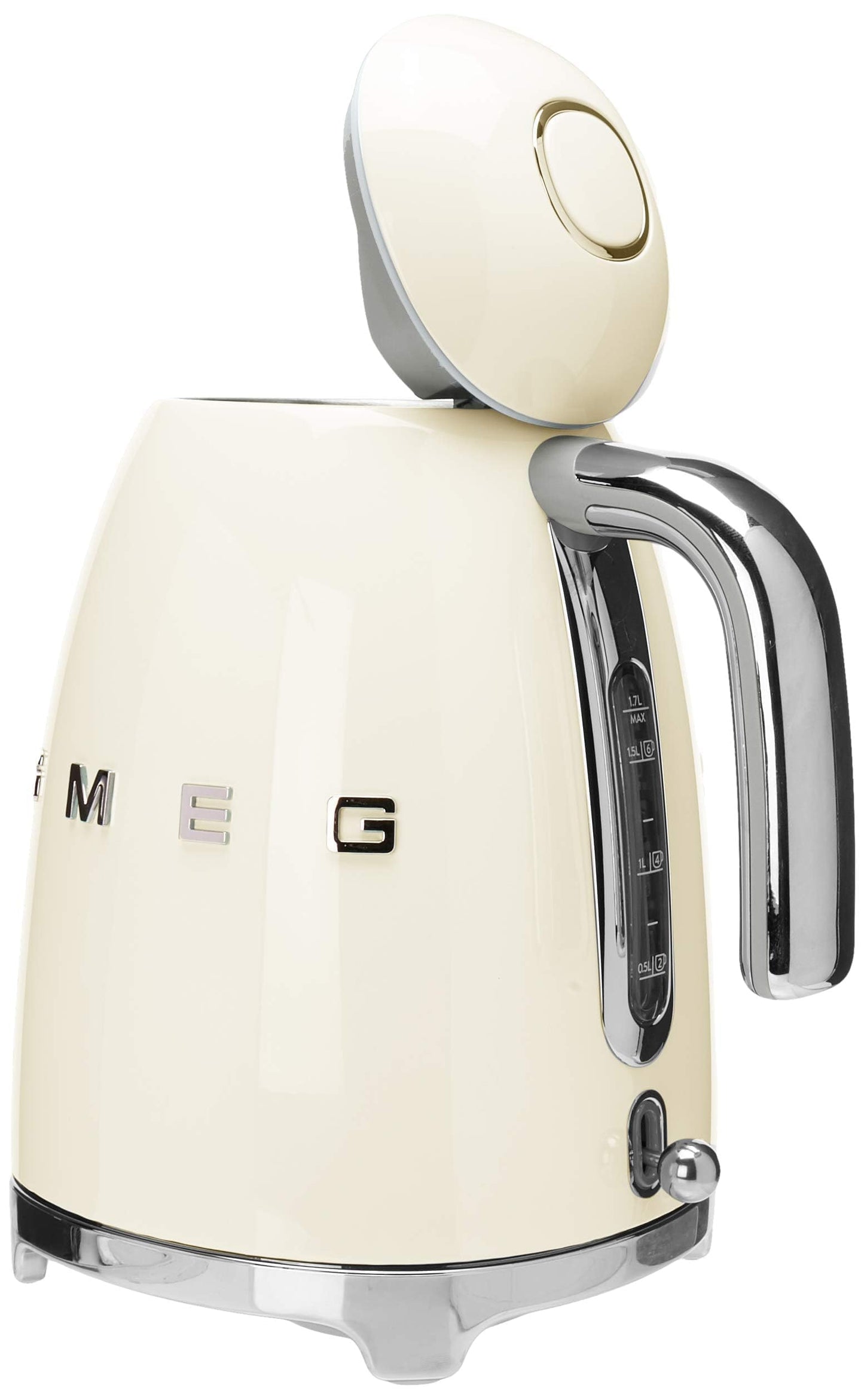 SMEG 50's Retro Style Electric Water Kettle with Automatic Shutoff, Removable Base, and Water Indicator, KLF03PBUS, Pastel Blue