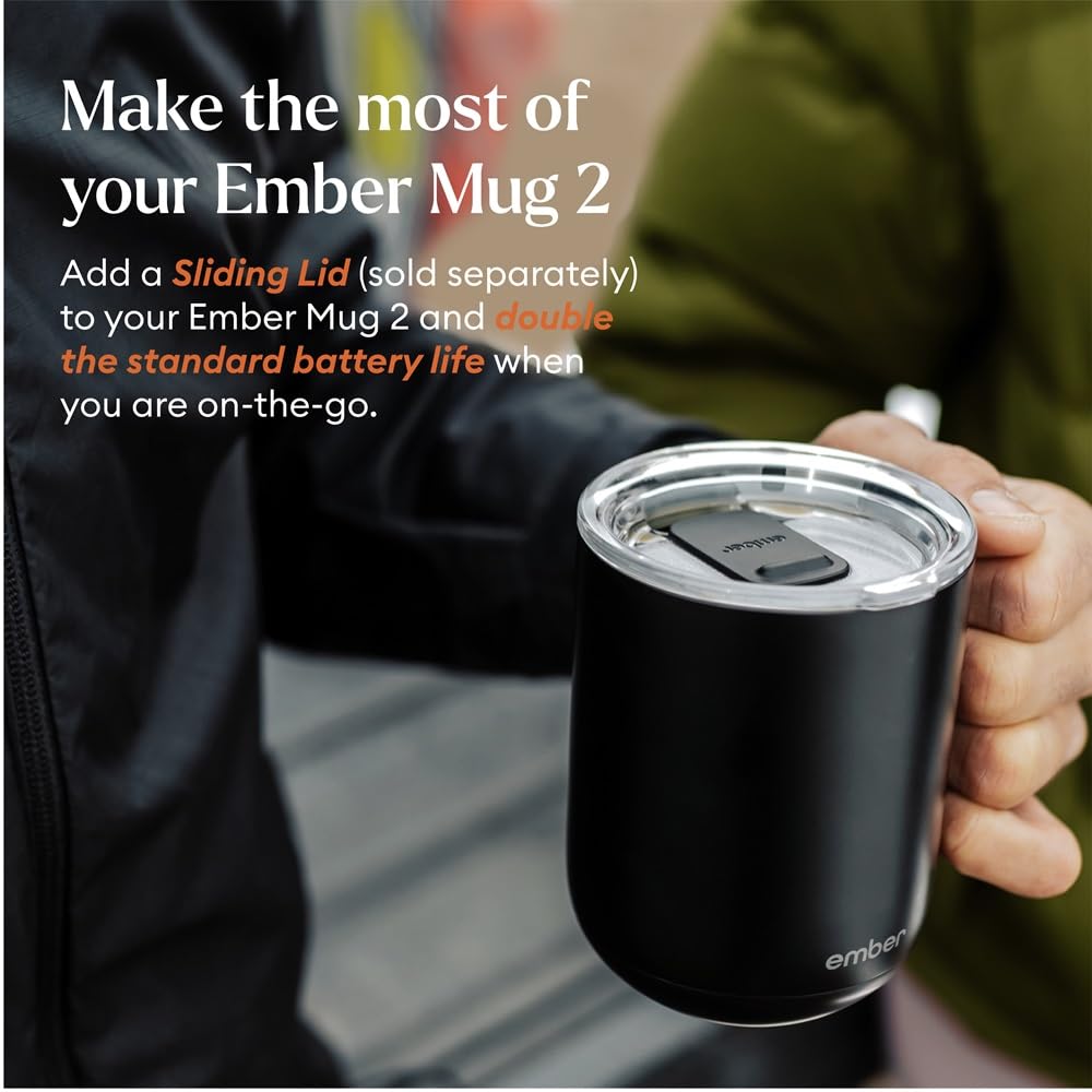 Ember Temperature Control Smart Mug 2, 10 Oz, App-Controlled Heated Coffee Mug with 80 Min Battery Life and Improved Design, Copper