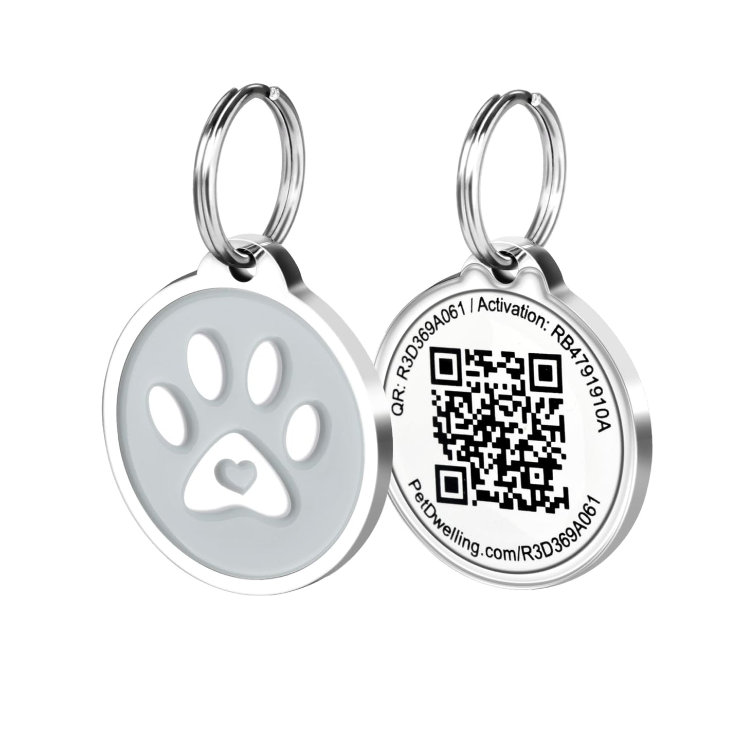 Premium Pet ID Tag for Dogs and Cats: Easy Scan QR Code, Instant Online Pet Profile Access, & Scan Location Alerts(Lux Gold Black Paw)