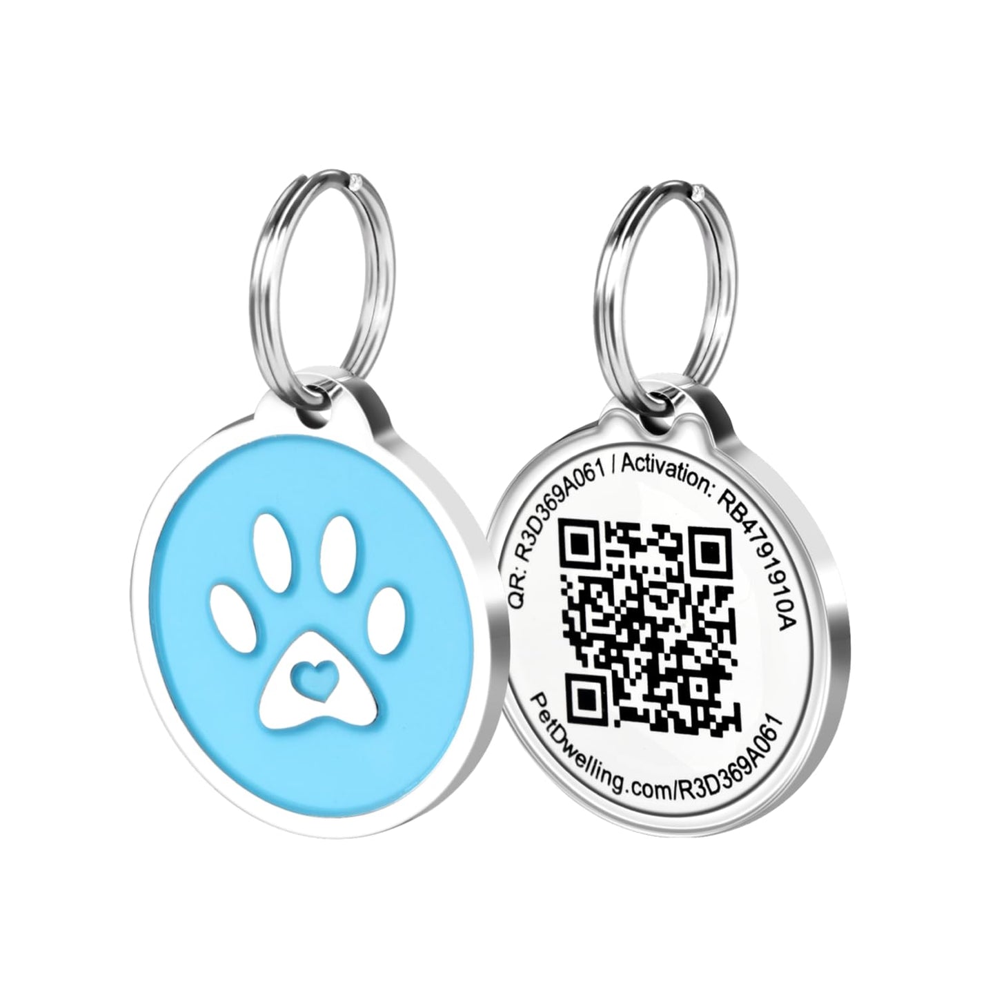 Premium Pet ID Tag for Dogs and Cats: Easy Scan QR Code, Instant Online Pet Profile Access, & Scan Location Alerts(Lux Gold Black Paw)