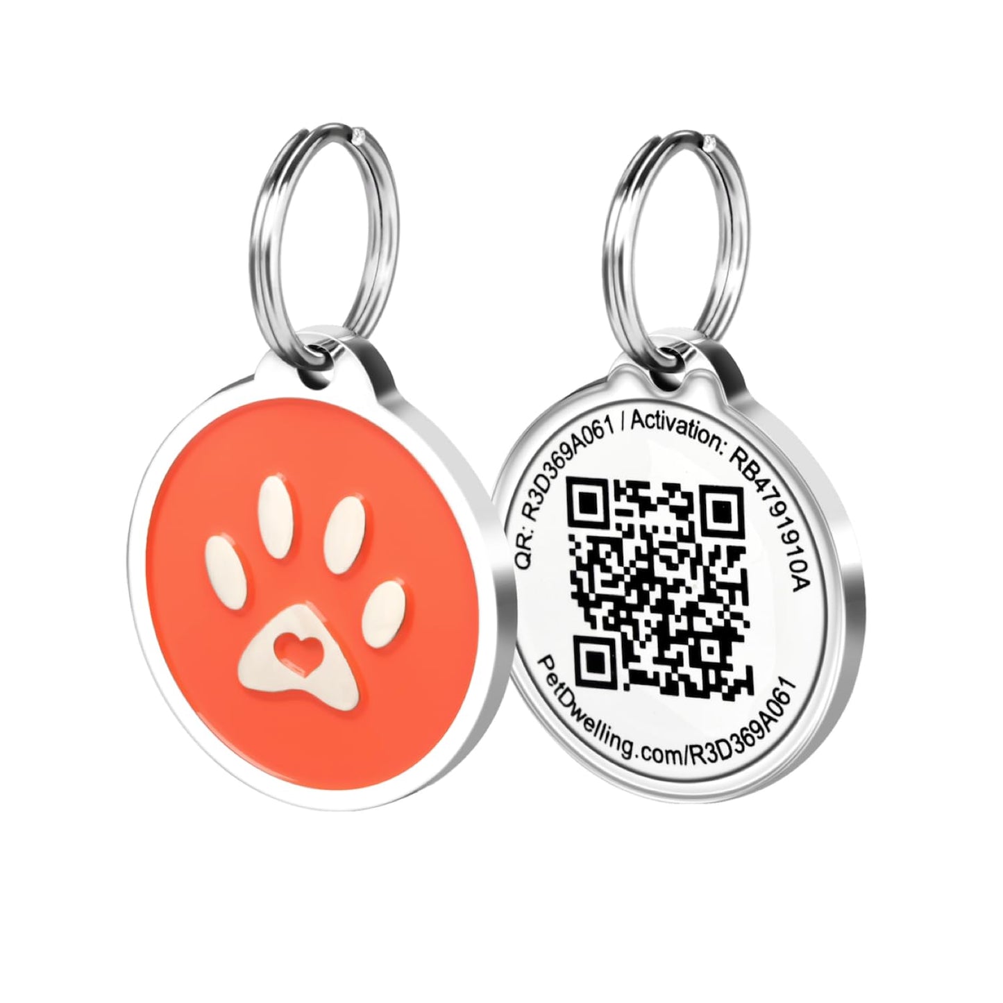 Premium Pet ID Tag for Dogs and Cats: Easy Scan QR Code, Instant Online Pet Profile Access, & Scan Location Alerts(Lux Gold Black Paw)