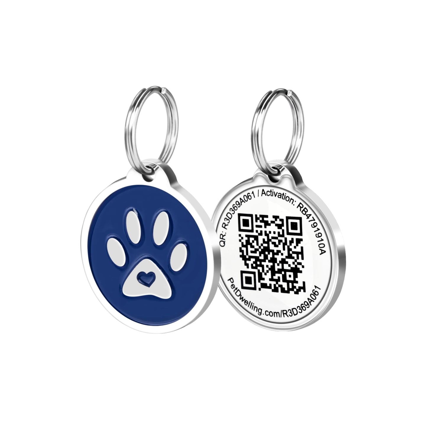 Premium Pet ID Tag for Dogs and Cats: Easy Scan QR Code, Instant Online Pet Profile Access, & Scan Location Alerts(Lux Gold Black Paw)