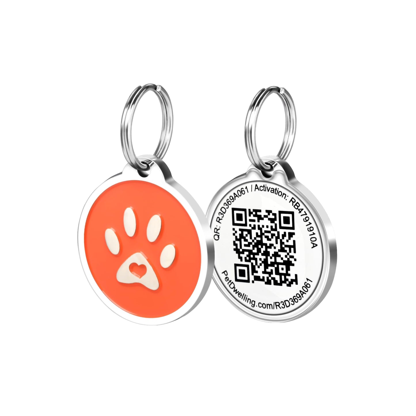 Premium Pet ID Tag for Dogs and Cats: Easy Scan QR Code, Instant Online Pet Profile Access, & Scan Location Alerts(Lux Gold Black Paw)