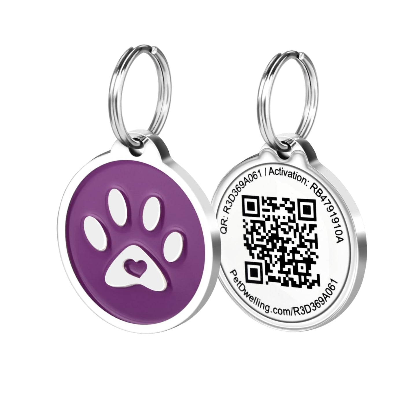 Premium Pet ID Tag for Dogs and Cats: Easy Scan QR Code, Instant Online Pet Profile Access, & Scan Location Alerts(Lux Gold Black Paw)