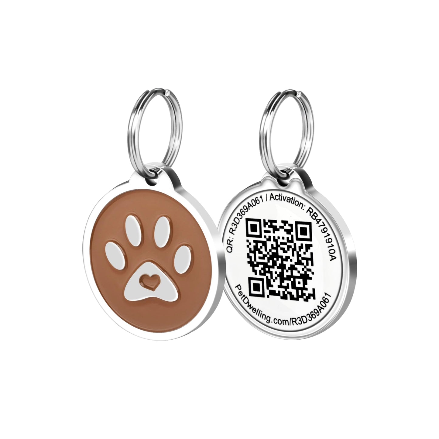 Premium Pet ID Tag for Dogs and Cats: Easy Scan QR Code, Instant Online Pet Profile Access, & Scan Location Alerts(Lux Gold Black Paw)