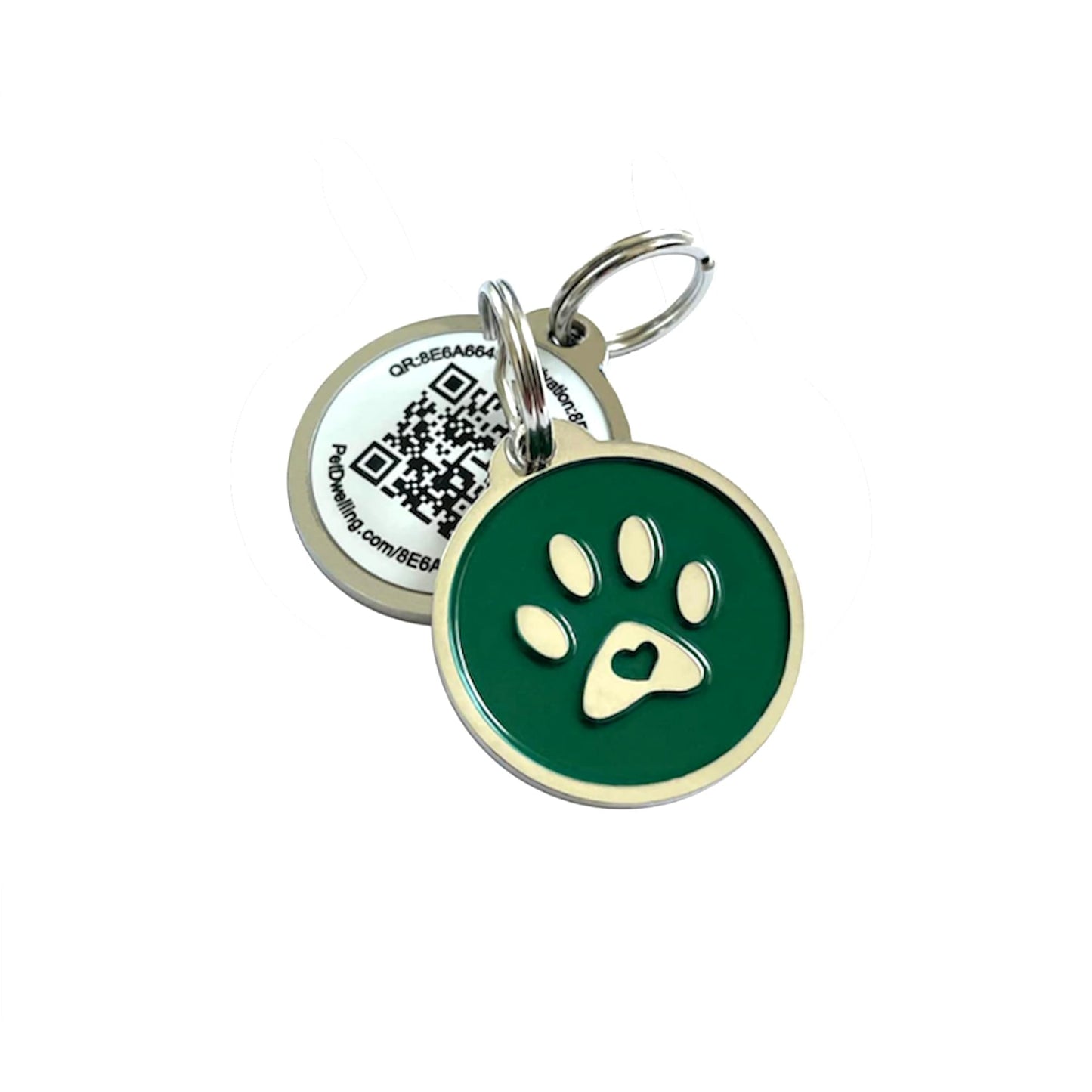 Premium Pet ID Tag for Dogs and Cats: Easy Scan QR Code, Instant Online Pet Profile Access, & Scan Location Alerts(Lux Gold Black Paw)