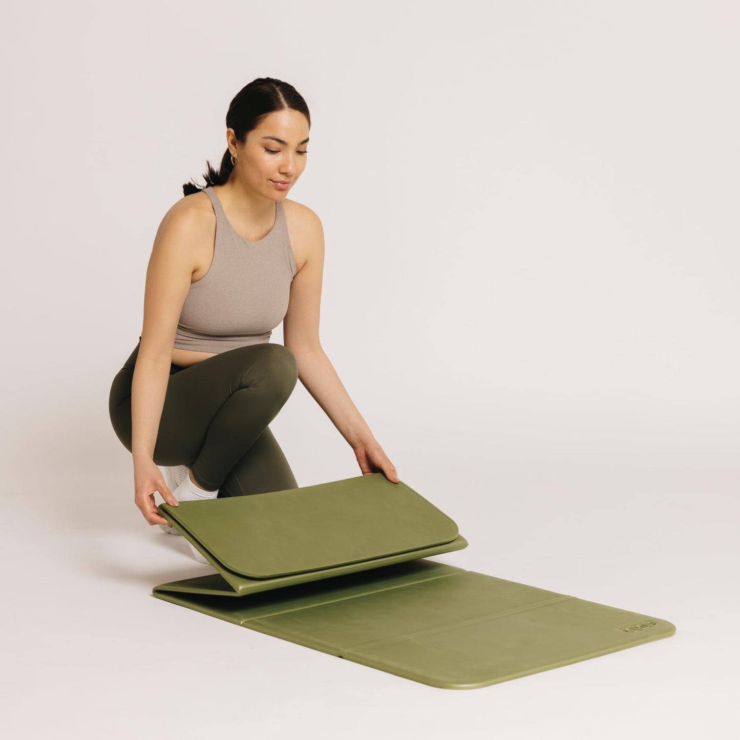 Stakt - Stakt Foldable Multi-Purpose Fitness & Yoga Mat with Patented Design, Workout Mat with Non-Slip Surface, Portable & Lightweight, For Studio & Home Use, As Seen on Shark Tank