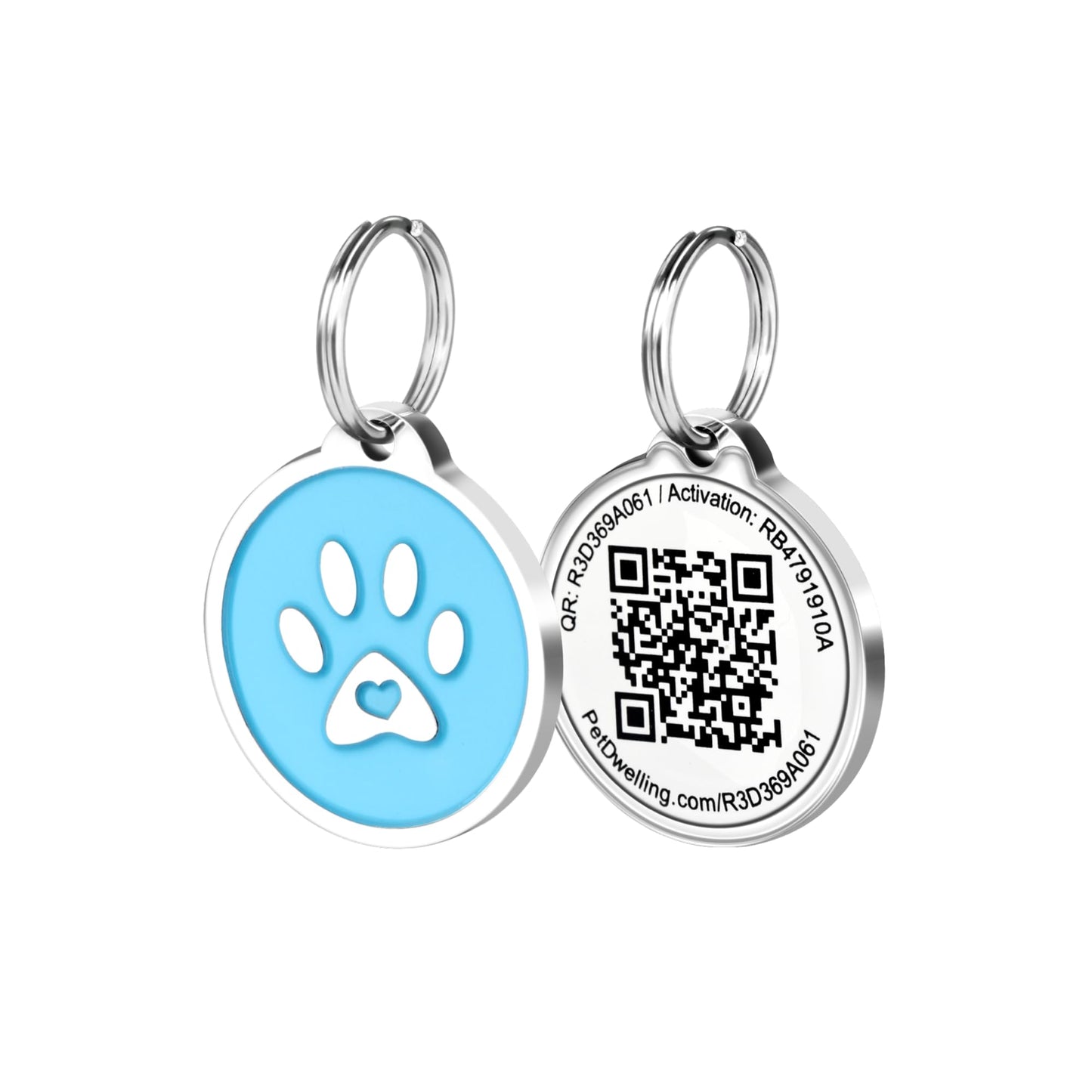 Premium Pet ID Tag for Dogs and Cats: Easy Scan QR Code, Instant Online Pet Profile Access, & Scan Location Alerts(Lux Gold Black Paw)