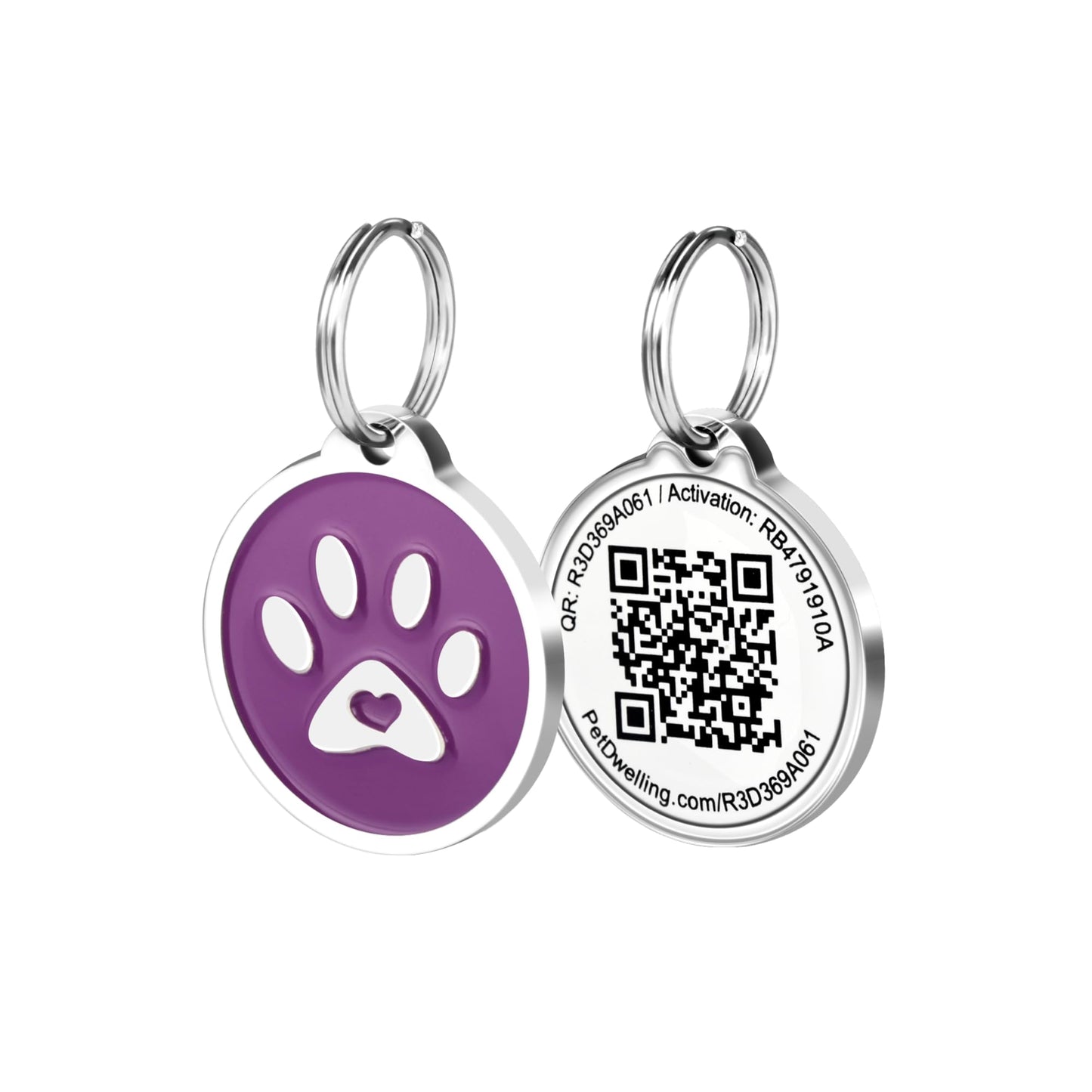 Premium Pet ID Tag for Dogs and Cats: Easy Scan QR Code, Instant Online Pet Profile Access, & Scan Location Alerts(Lux Gold Black Paw)