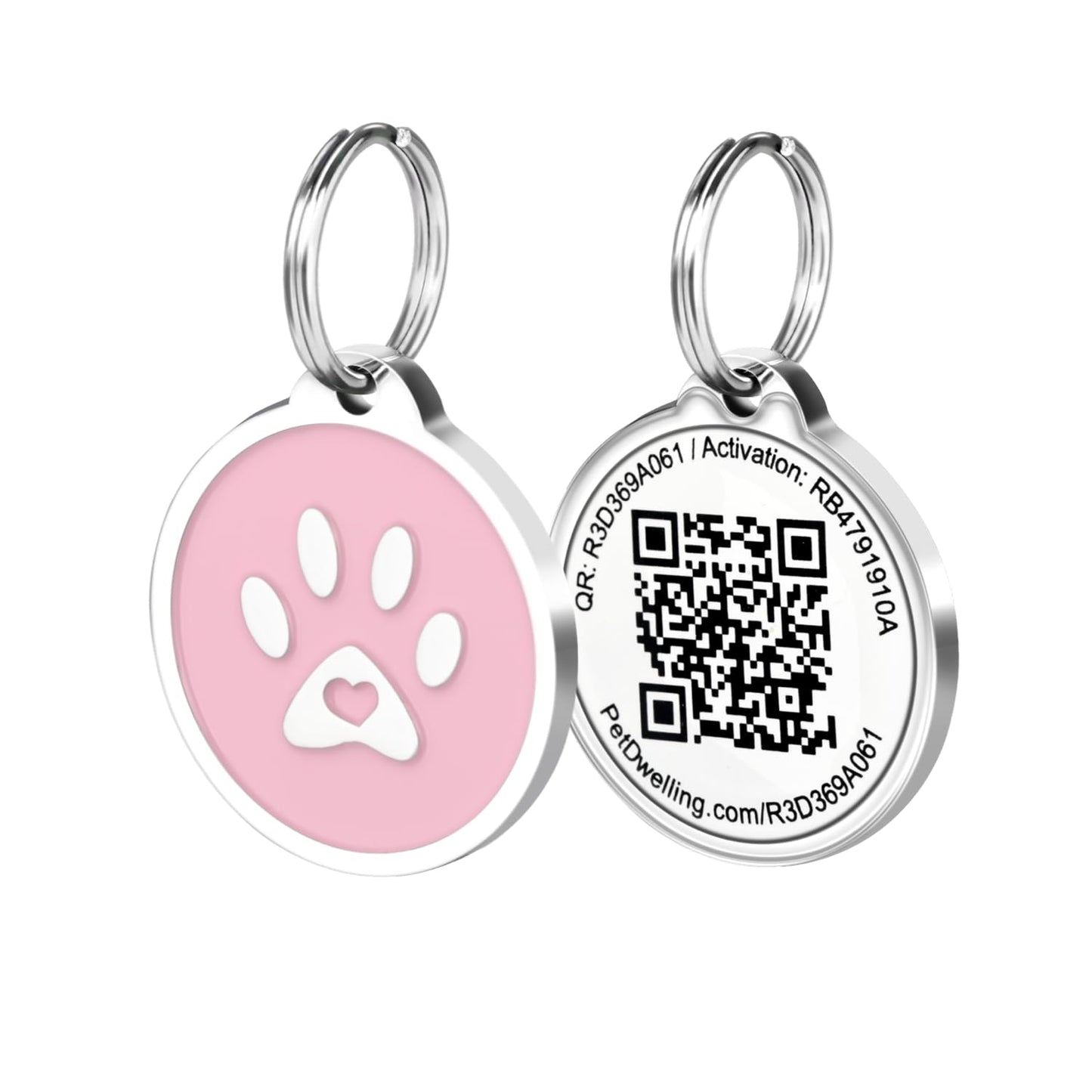 Premium Pet ID Tag for Dogs and Cats: Easy Scan QR Code, Instant Online Pet Profile Access, & Scan Location Alerts(Lux Gold Black Paw)