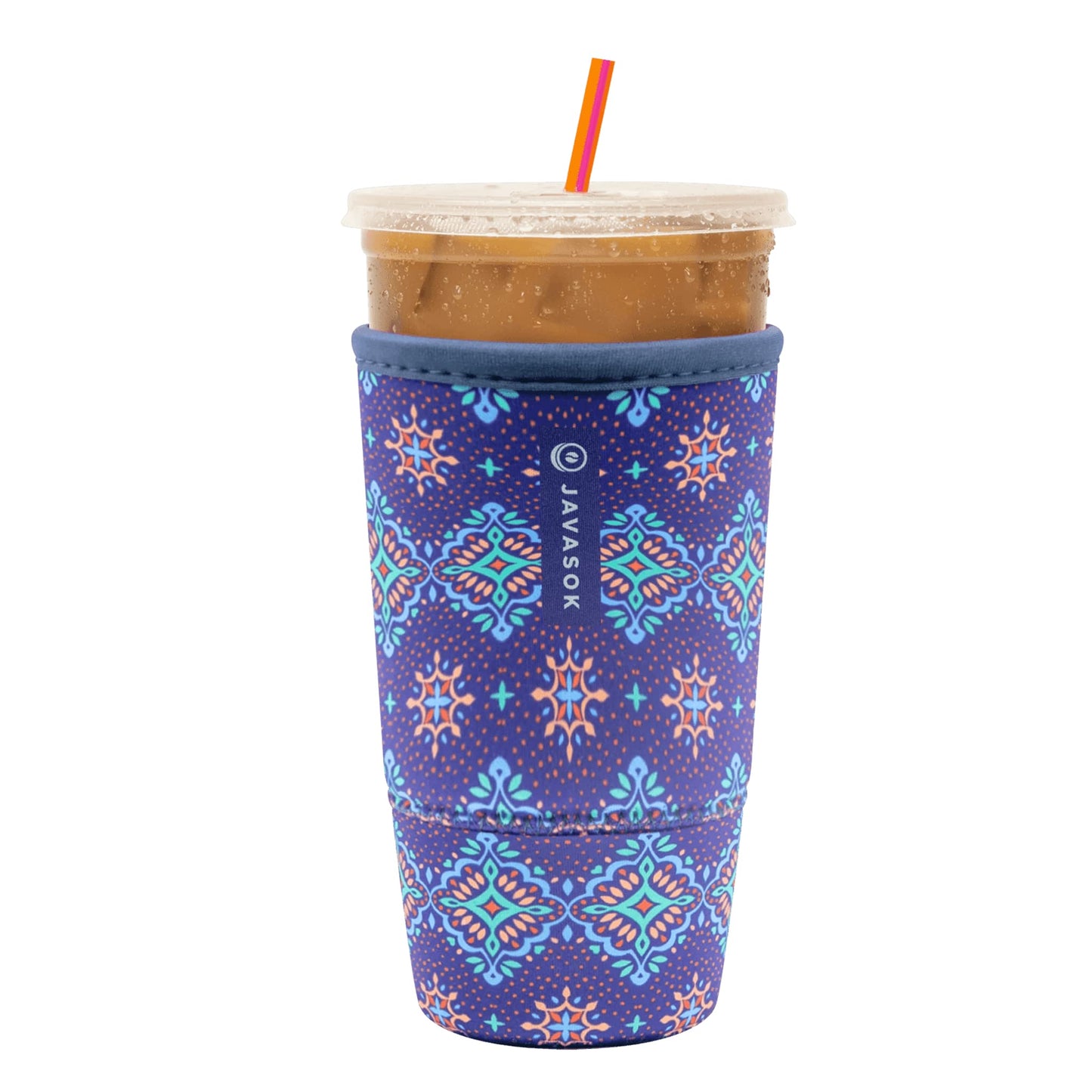 Sok It Java Sok Iced Coffee & Cold Soda Insulated Neoprene Cup Sleeve (English Garden Picnic, Medium: 22-28oz)