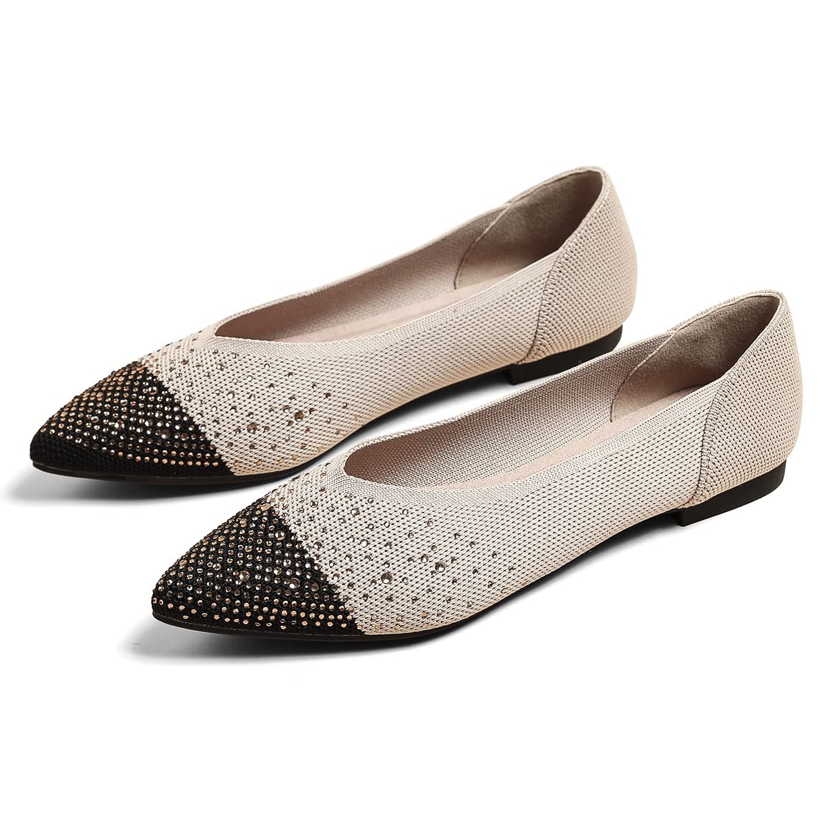 Semwiss Women's Ballet Flats Comfortable Casual Dressy Shoes,Work Flats Office Shoes Pointed Toe Leopard Flats.