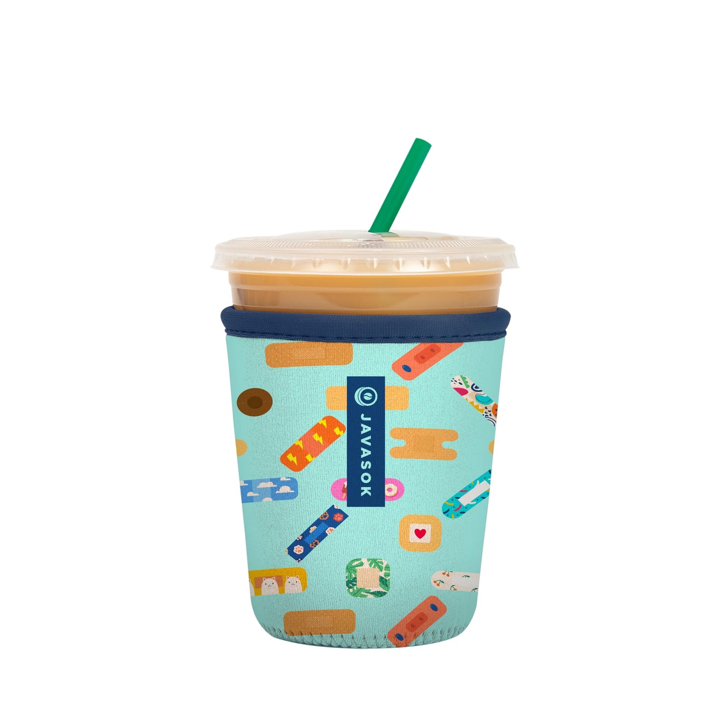 Sok It Java Sok Iced Coffee & Cold Soda Insulated Neoprene Cup Sleeve (English Garden Picnic, Medium: 22-28oz)