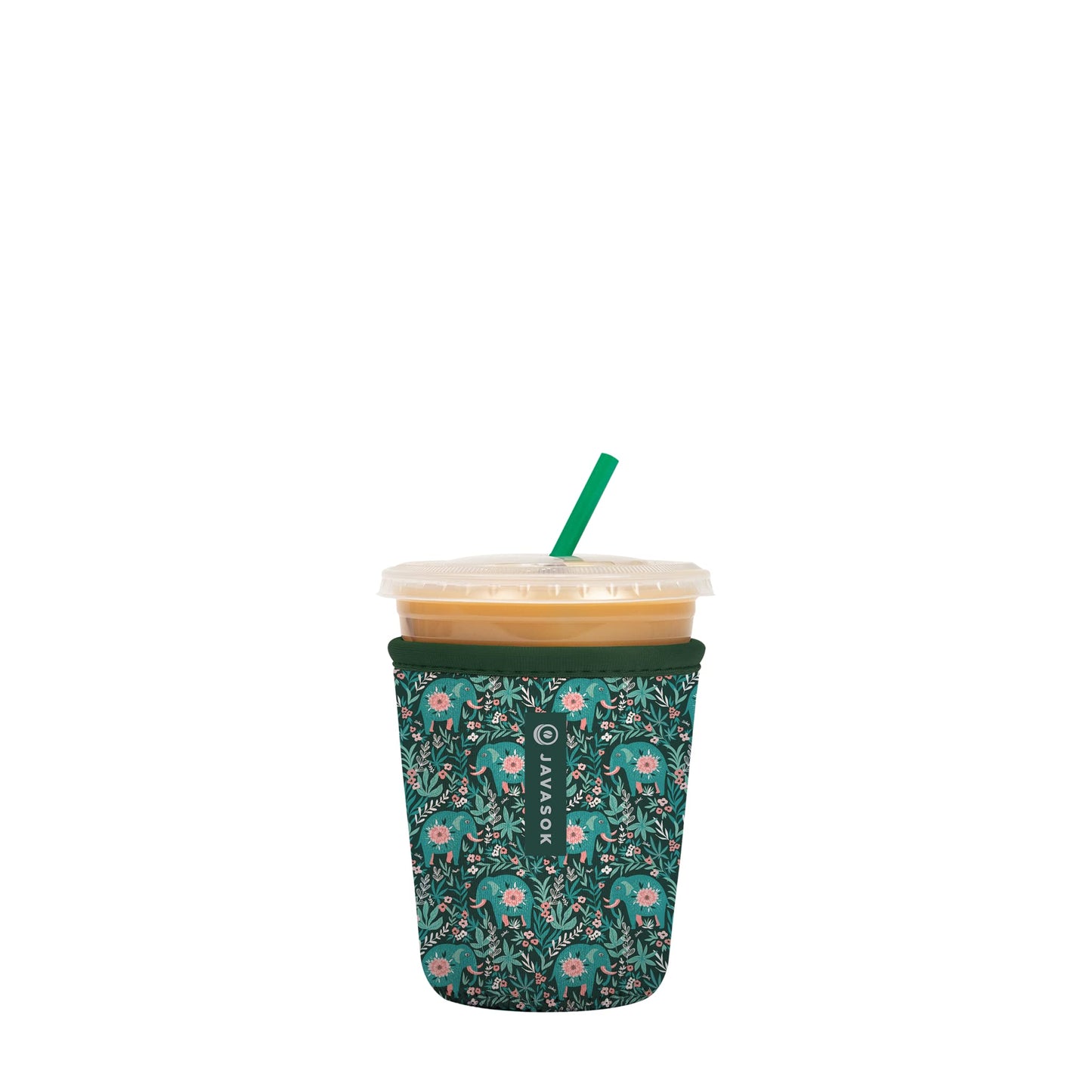 Sok It Java Sok Iced Coffee & Cold Soda Insulated Neoprene Cup Sleeve (English Garden Picnic, Medium: 22-28oz)