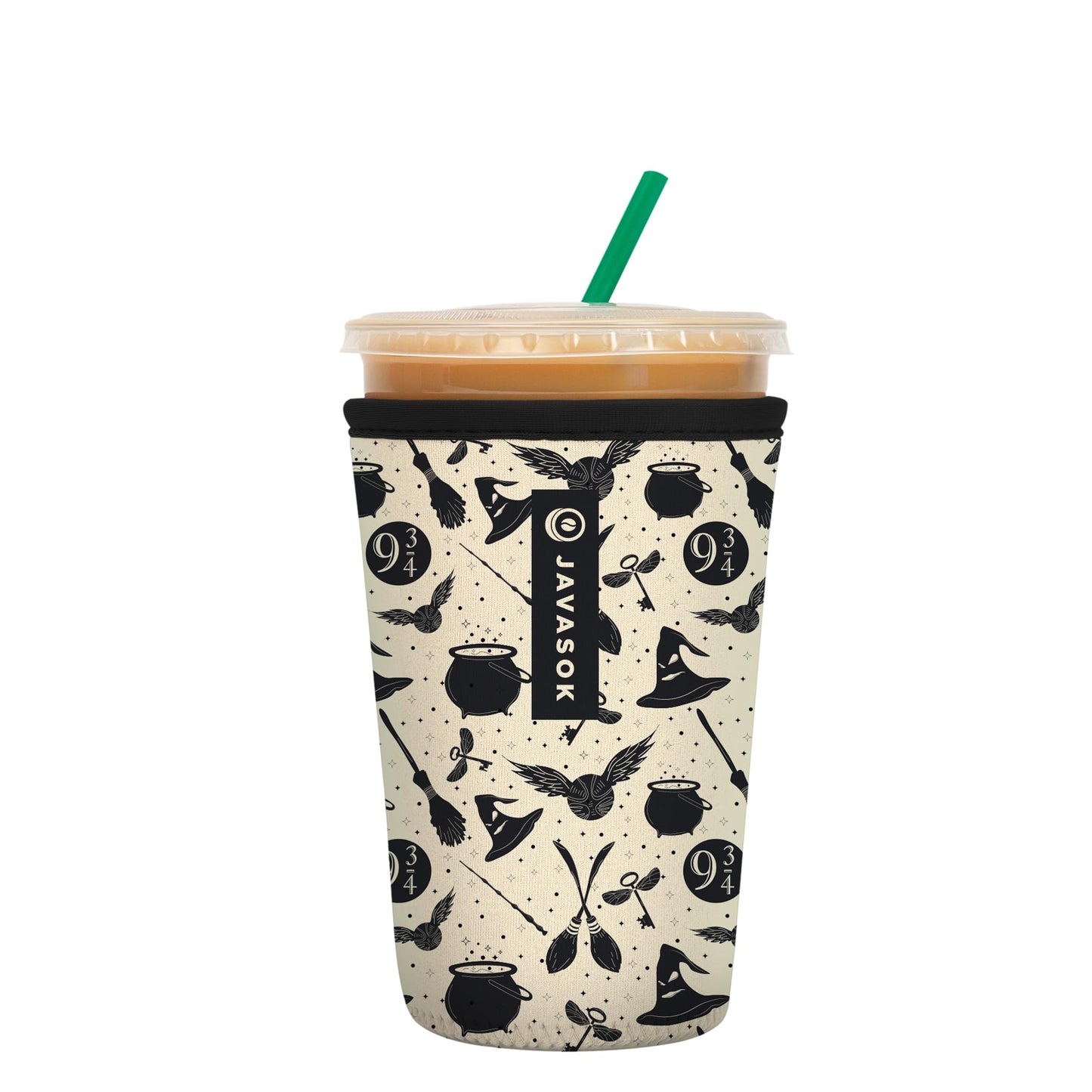 Sok It Java Sok Iced Coffee & Cold Soda Insulated Neoprene Cup Sleeve (English Garden Picnic, Medium: 22-28oz)