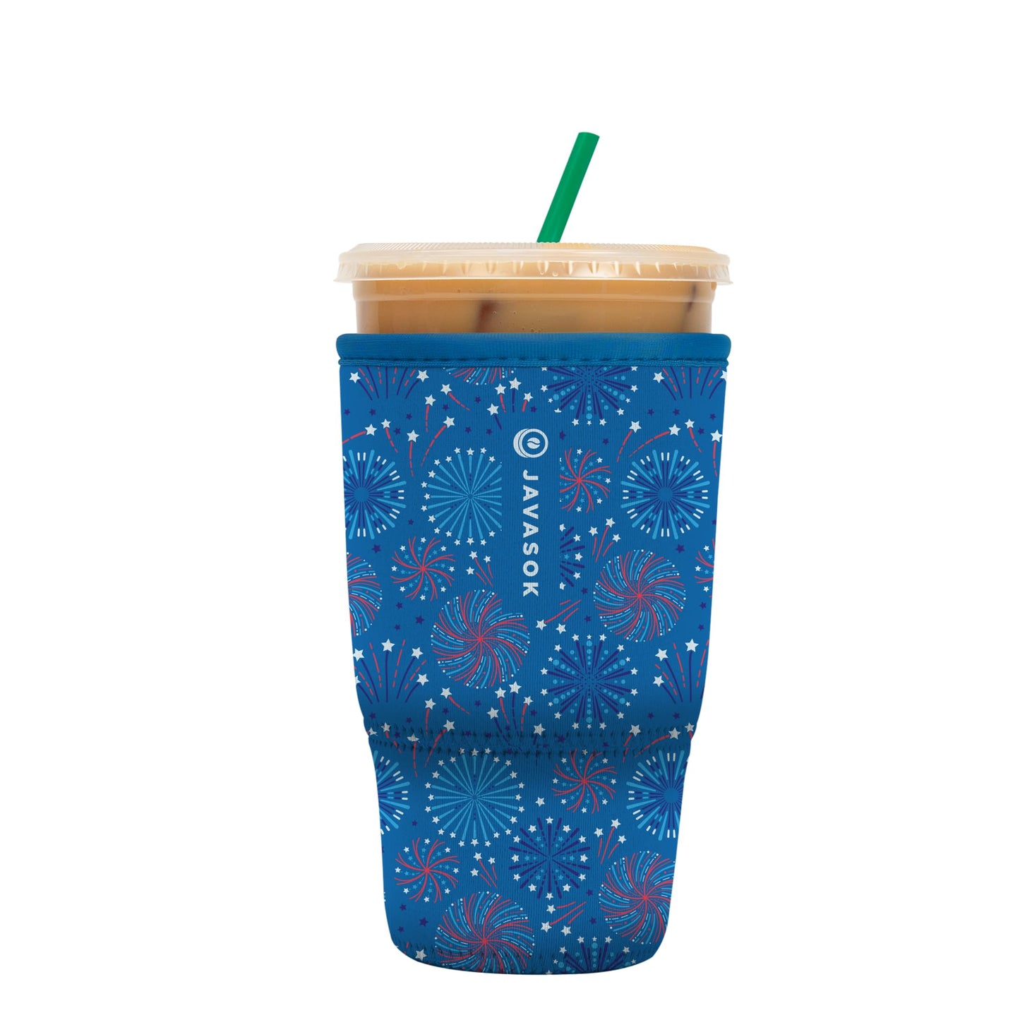 Sok It Java Sok Iced Coffee & Cold Soda Insulated Neoprene Cup Sleeve (English Garden Picnic, Medium: 22-28oz)