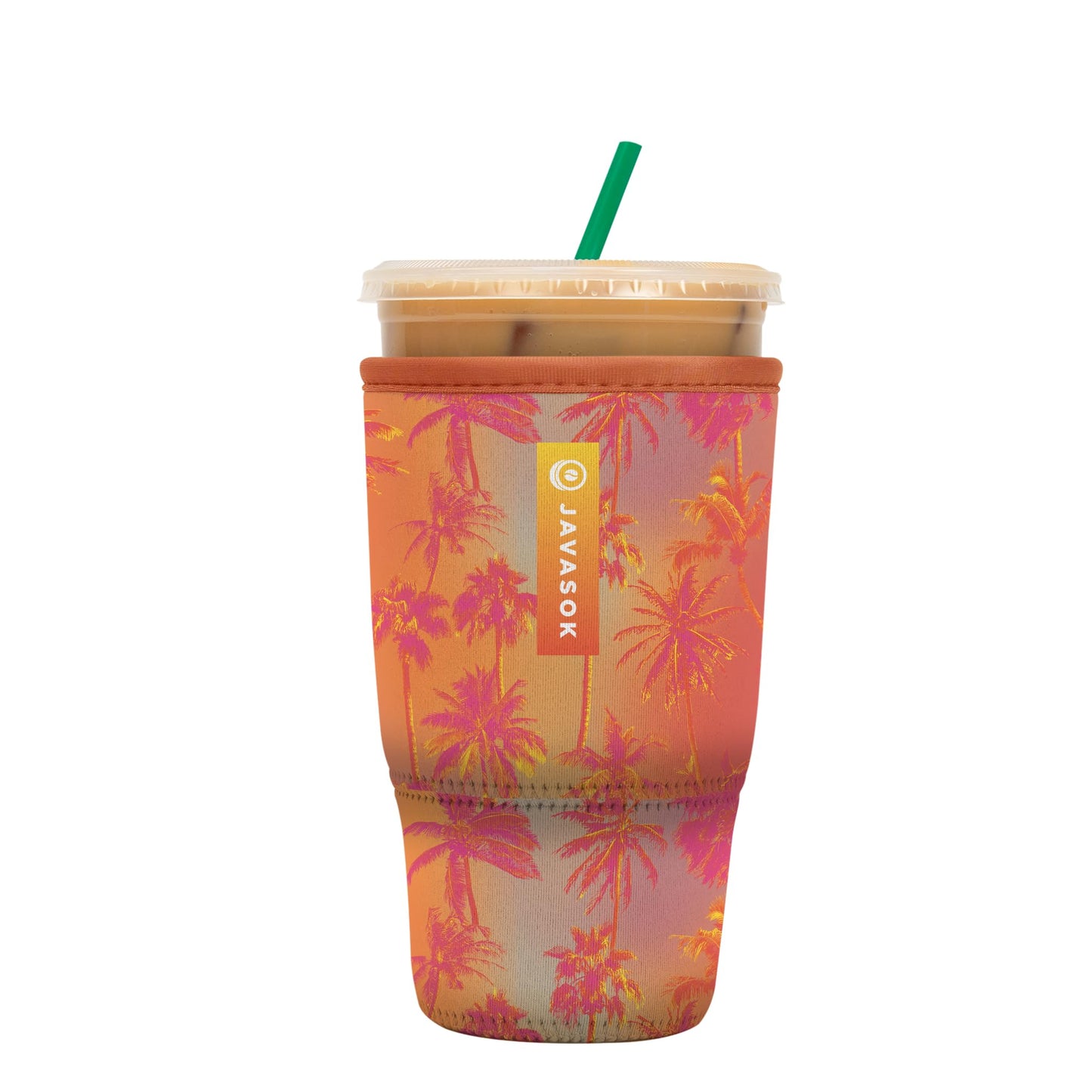 Sok It Java Sok Iced Coffee & Cold Soda Insulated Neoprene Cup Sleeve (English Garden Picnic, Medium: 22-28oz)