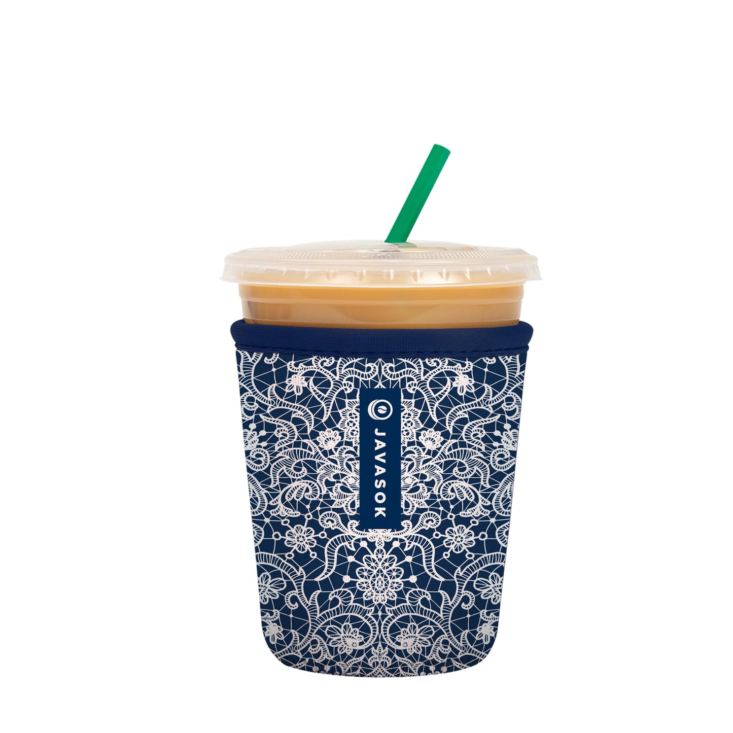 Sok It Java Sok Iced Coffee & Cold Soda Insulated Neoprene Cup Sleeve (English Garden Picnic, Medium: 22-28oz)