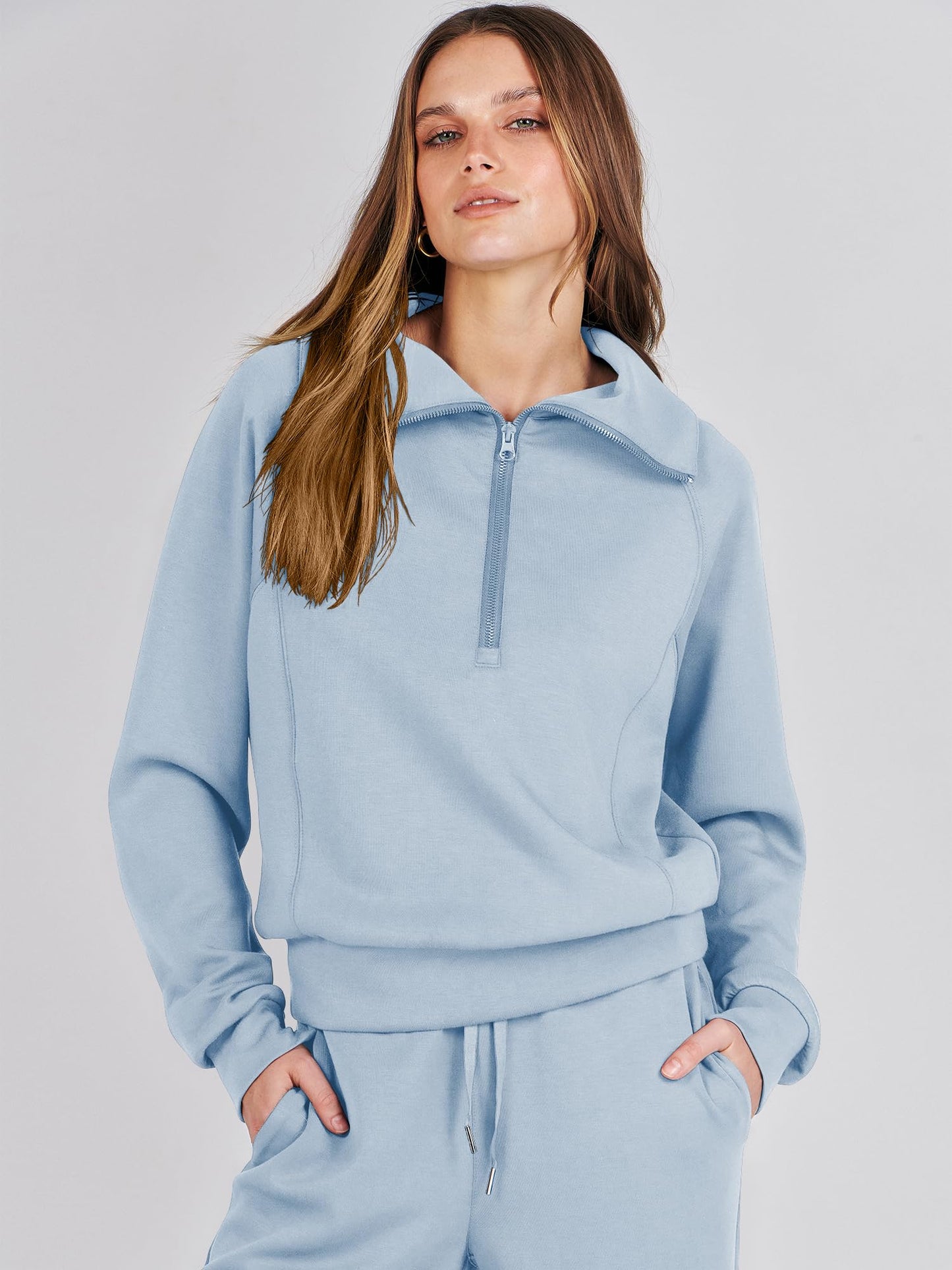 ANRABESS Women 2 Piece Outfits Sweatsuit Oversized Sweatshirt Sweatpants Tracksuit Sweat Lounge Matching Set 2024 Fall Trendy