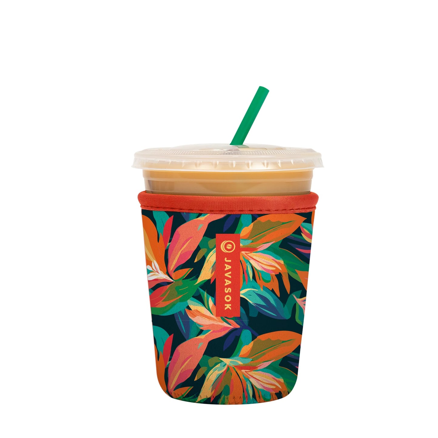 Sok It Java Sok Iced Coffee & Cold Soda Insulated Neoprene Cup Sleeve (English Garden Picnic, Medium: 22-28oz)