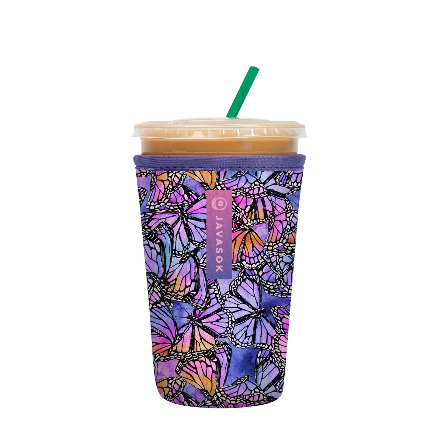 Sok It Java Sok Iced Coffee & Cold Soda Insulated Neoprene Cup Sleeve (English Garden Picnic, Medium: 22-28oz)